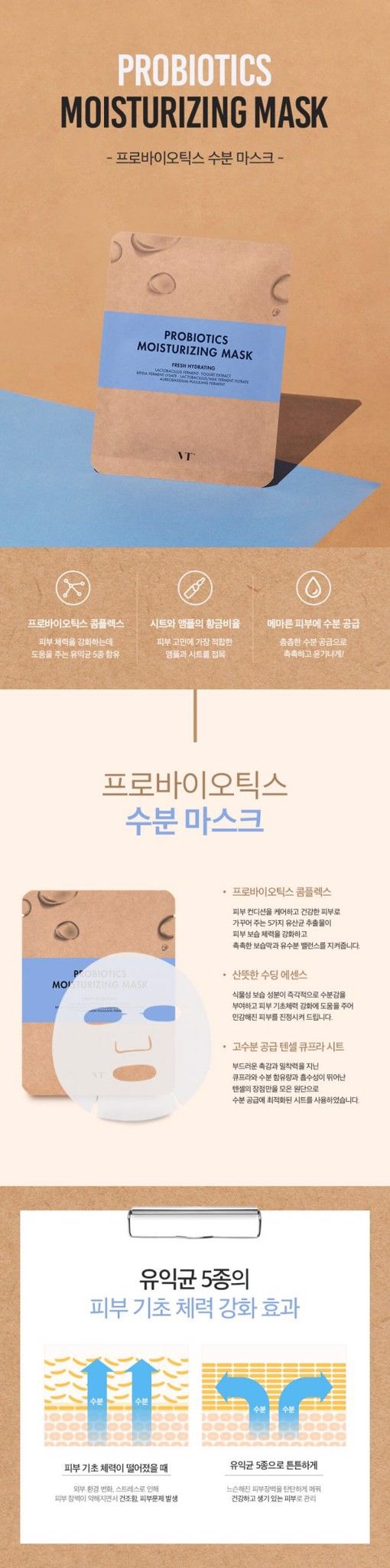 Mặt nạ dưỡng ẩm VT Probiotics Moisturizing Mask