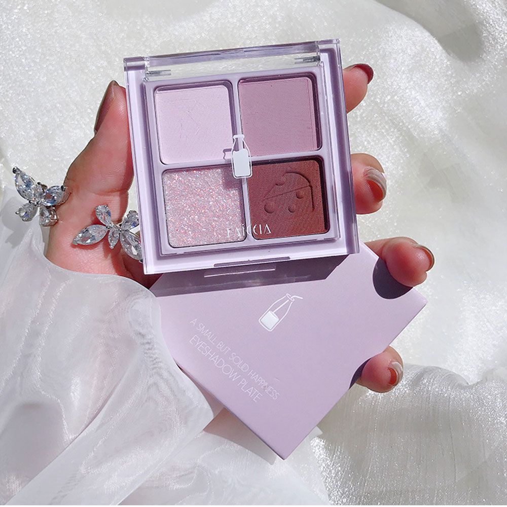 Bảng Phấn Mắt 4 Ô Màu A Small But Solid Happiness Eyeshadow Plate Nội Địa Trung Chính Hãng