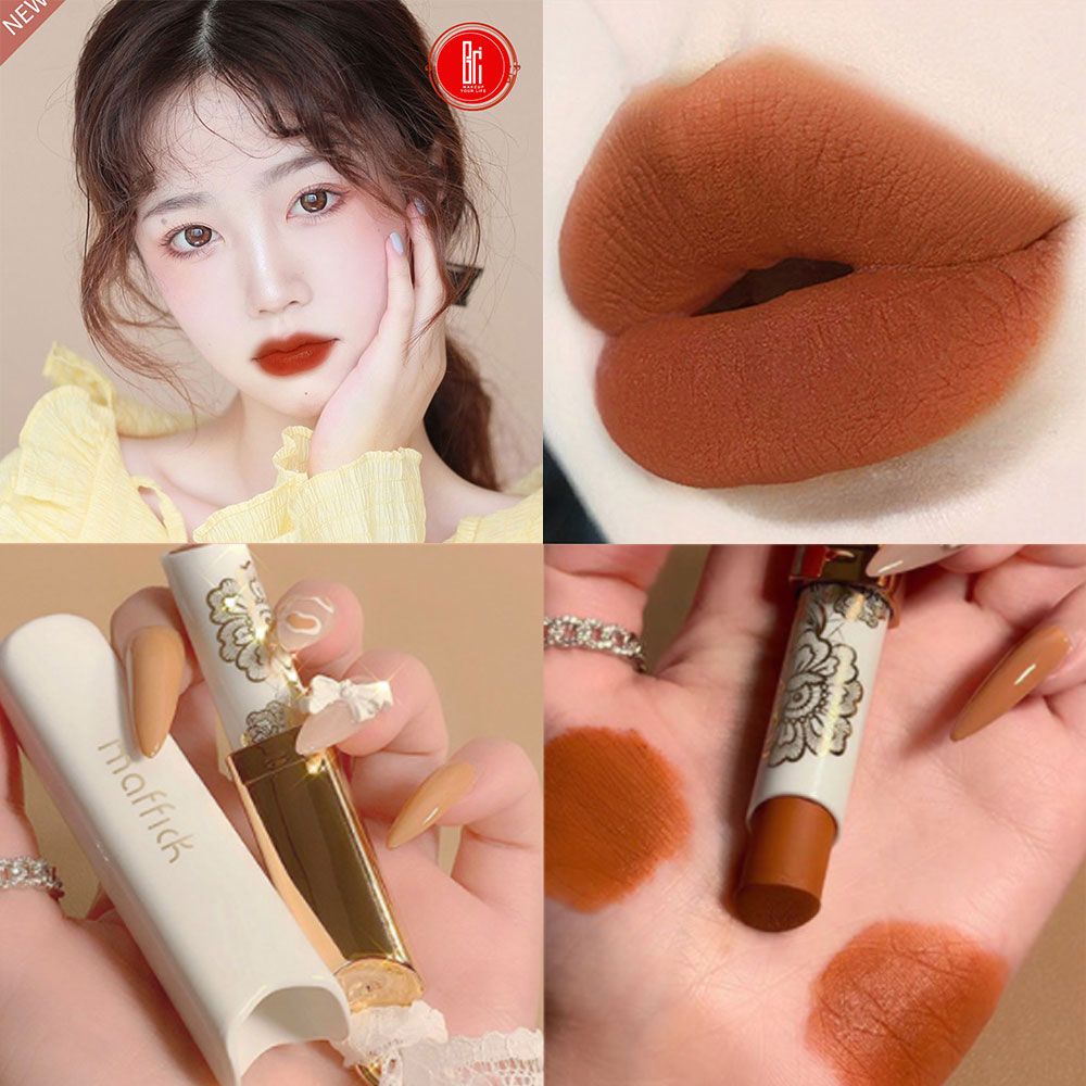  Son Thỏi Lì Ren MAFFICK Lace Honey Whisper Light Mist Matte Lipstick Nội Địa Trung Chính Hãng 