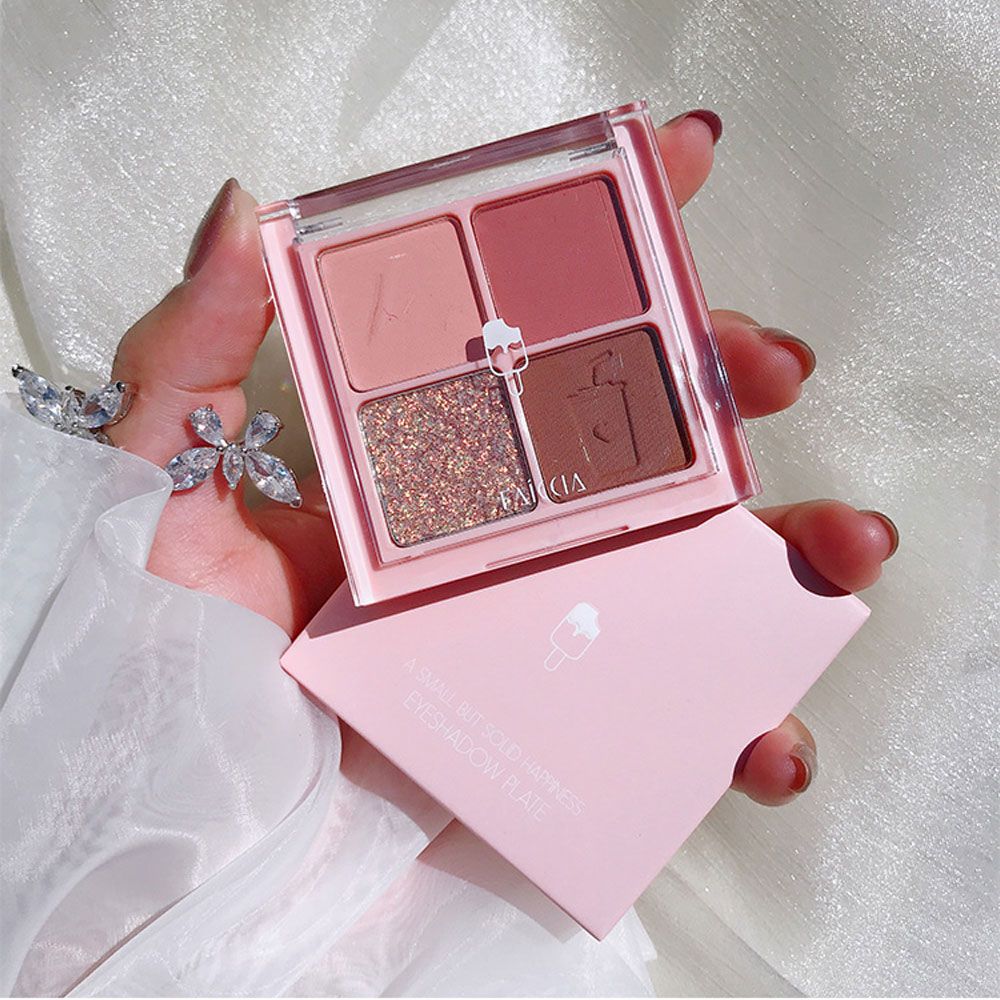 Bảng Phấn Mắt 4 Ô Màu A Small But Solid Happiness Eyeshadow Plate Nội Địa Trung Chính Hãng