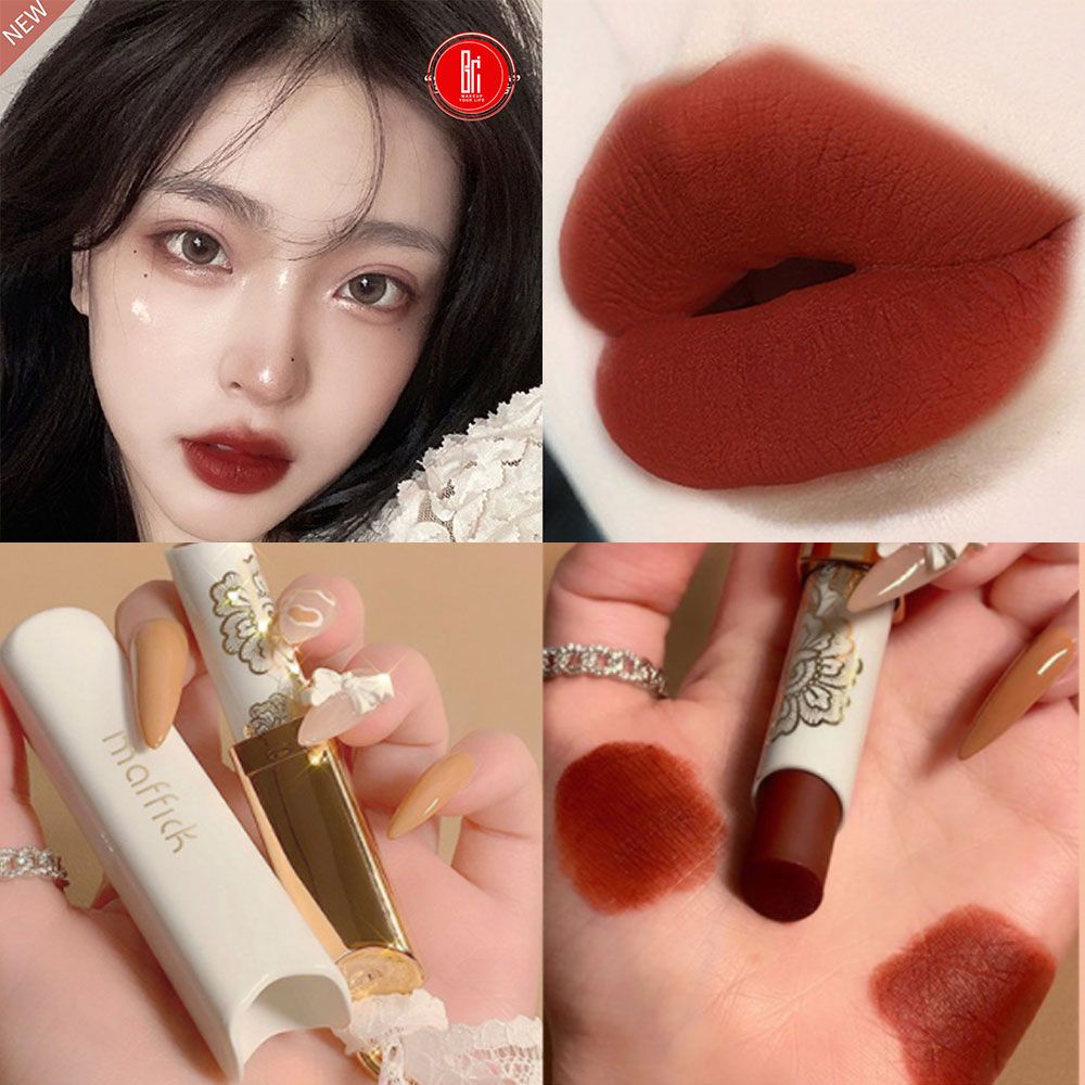  Son Thỏi Lì Ren MAFFICK Lace Honey Whisper Light Mist Matte Lipstick Nội Địa Trung Chính Hãng 