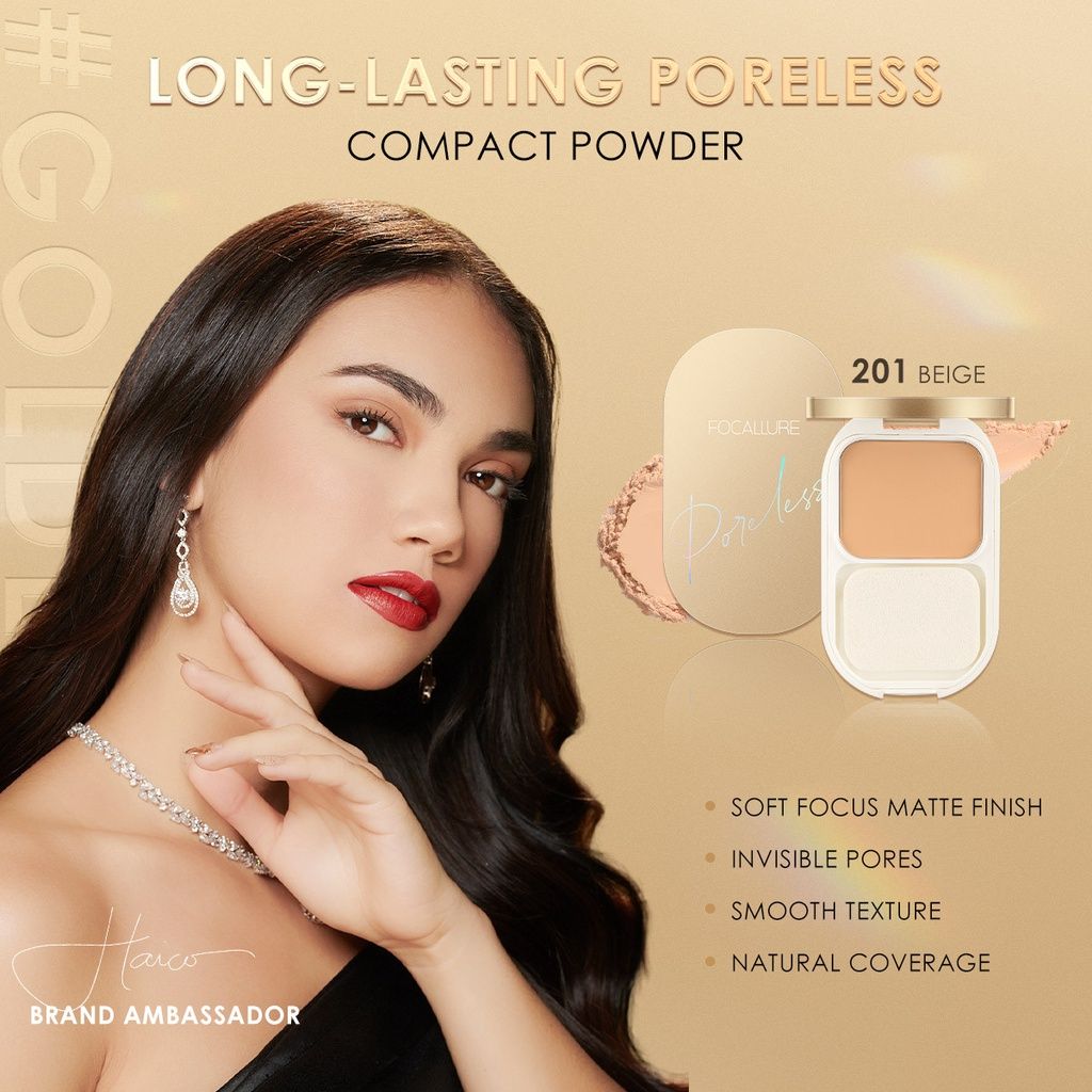  Phấn Phủ Kiềm Dầu Mịn Da FOCALLURE Lasting Poreless Compact Powder | FA206 