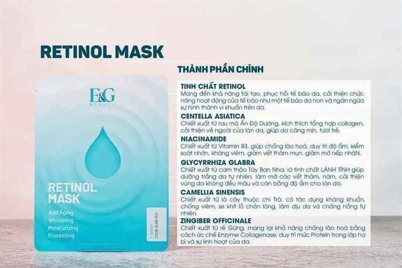  Mặt Nạ Tái Tạo Da Chuyên Sâu E&G Beauty Retinol Mask 