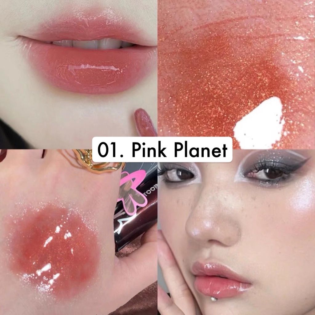  Son Tint Bóng Thỏ Đen Hồng CAPPUVINI Clarinet Lip Gloss 