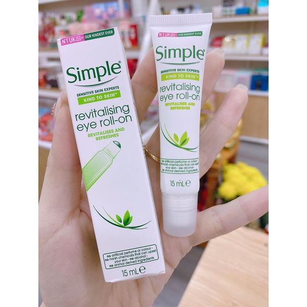  Lăn Dưỡng Mắt SIMPLE Kind To Eyes Revitalising Eye Roll On 