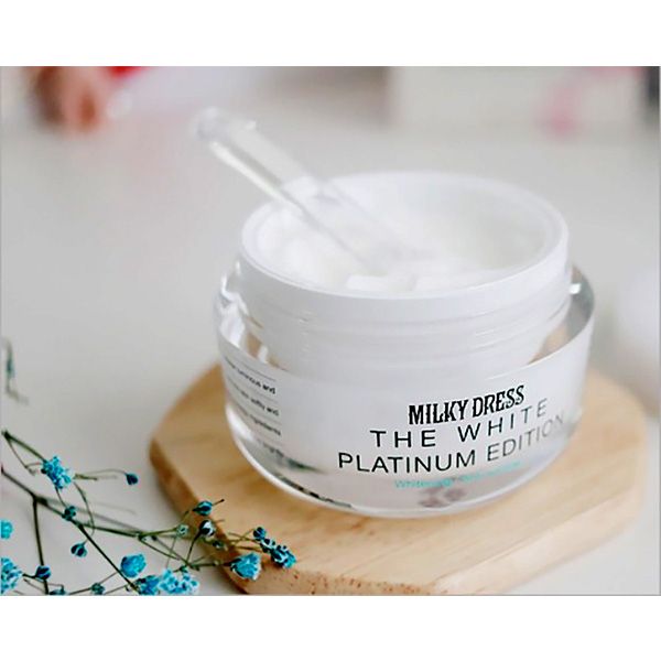 Kem Dưỡng Trắng Milky Dress The White Platinum Edition