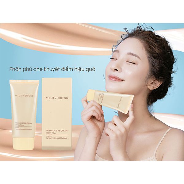 Kem Nền Dành Cho Da Dầu Milky Dress Trillbegie BB Cream 3in1 (30ml)