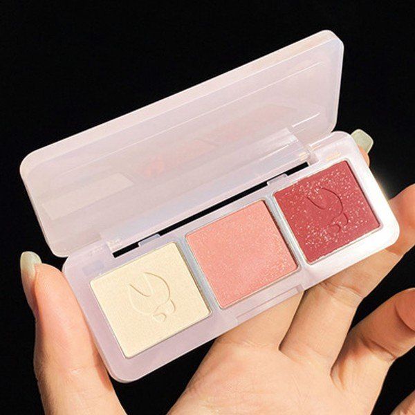 Bảng Phấn Mắt 3 Ô Màu Cute Claw Three-Color Eyeshadow Palette Nội Địa Trung Chính Hãng