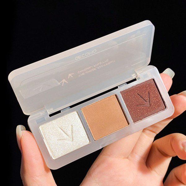 Bảng Phấn Mắt 3 Ô Màu Cute Claw Three-Color Eyeshadow Palette Nội Địa Trung Chính Hãng