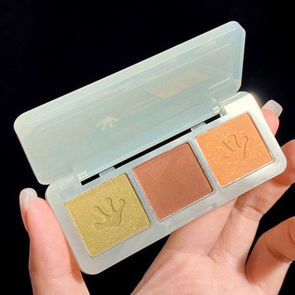 Bảng Phấn Mắt 3 Ô Màu Cute Claw Three-Color Eyeshadow Palette Nội Địa Trung Chính Hãng