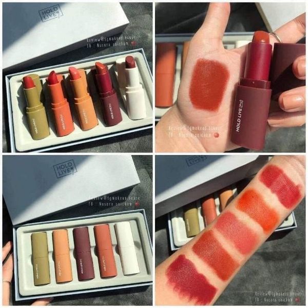  Set Son 5 Cây Holdlive Mousse Velvet Lipstick HL252 