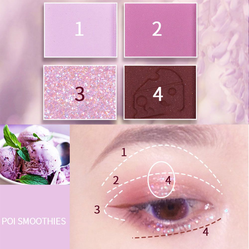 Bảng Phấn Mắt 4 Ô Màu A Small But Solid Happiness Eyeshadow Plate Nội Địa Trung Chính Hãng