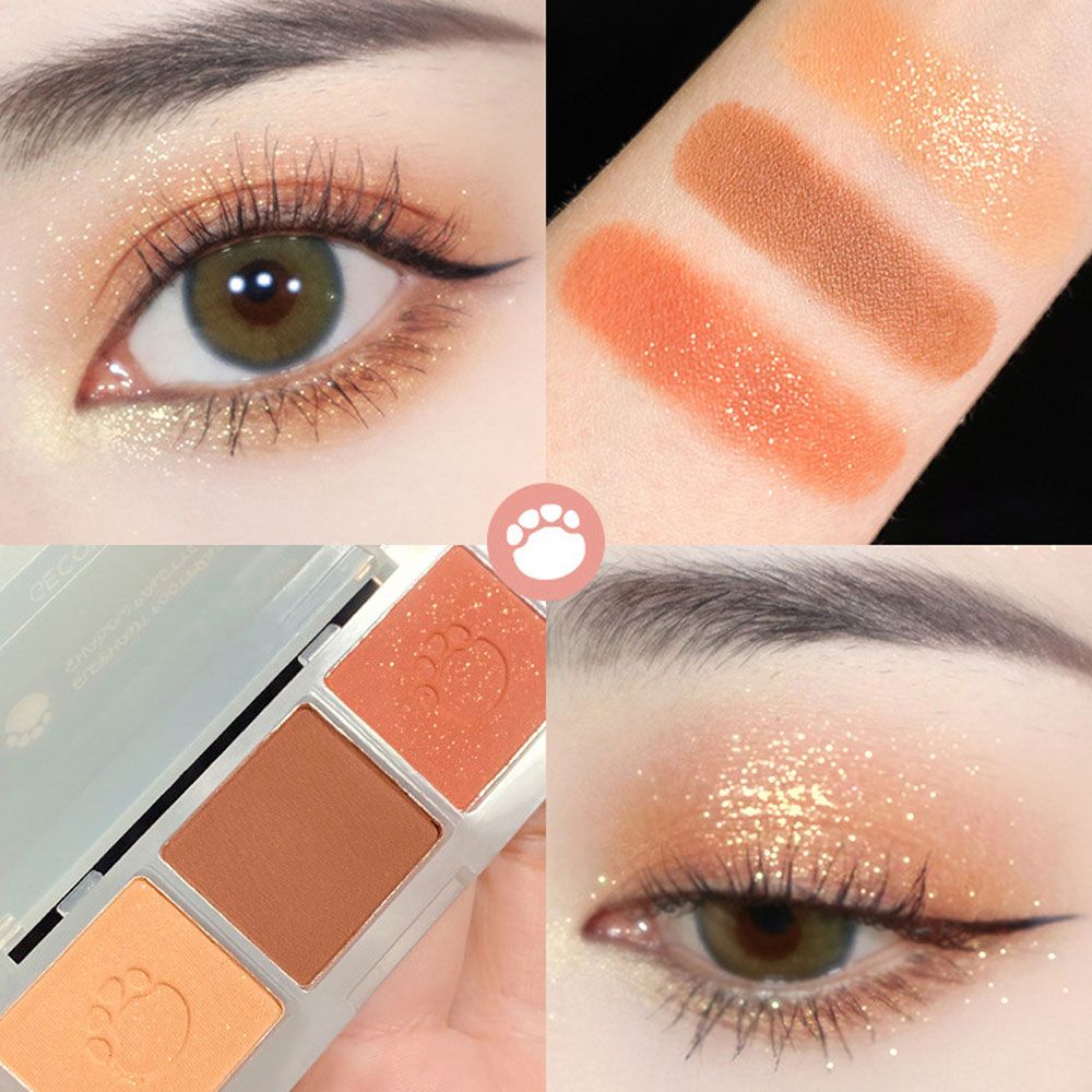 Bảng Phấn Mắt 3 Ô Màu Cute Claw Three-Color Eyeshadow Palette Nội Địa Trung Chính Hãng