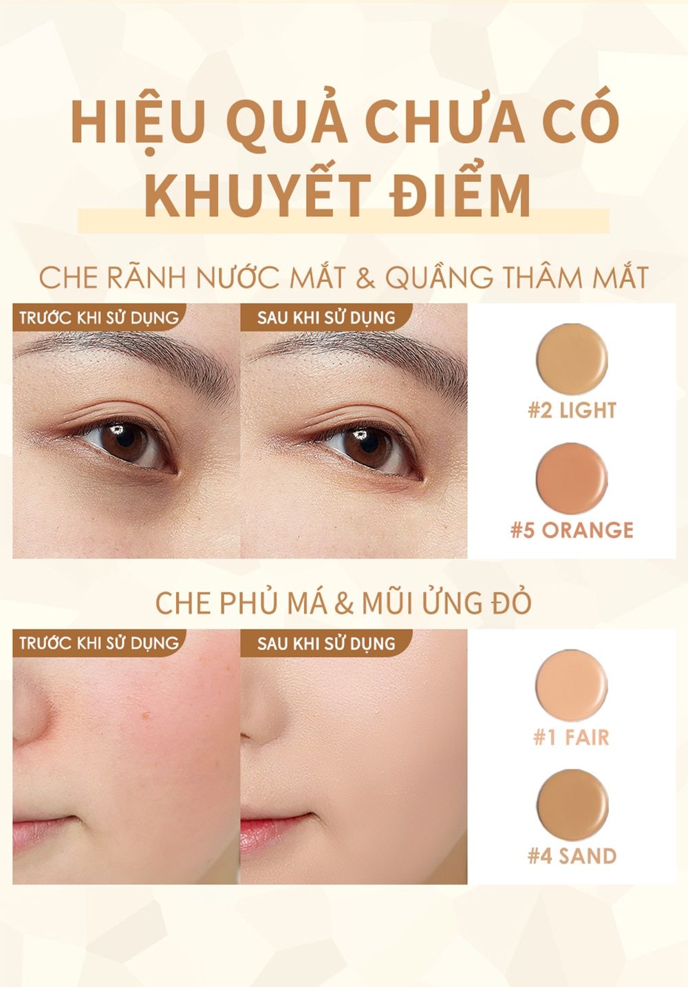 Bảng Che Khuyết Điểm 5 trong 1 FOCALLURE All In One Concealer Palette 01 | FA299