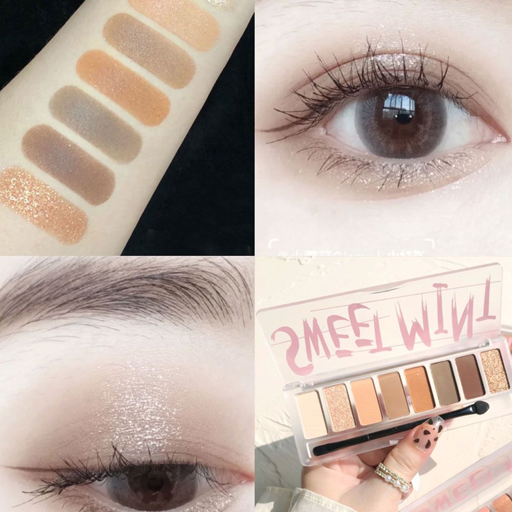 Bảng Phấn Mắt 8 Ô Màu Kèm Cọ Sweet Mint Nội Địa Trung Chính Hãng