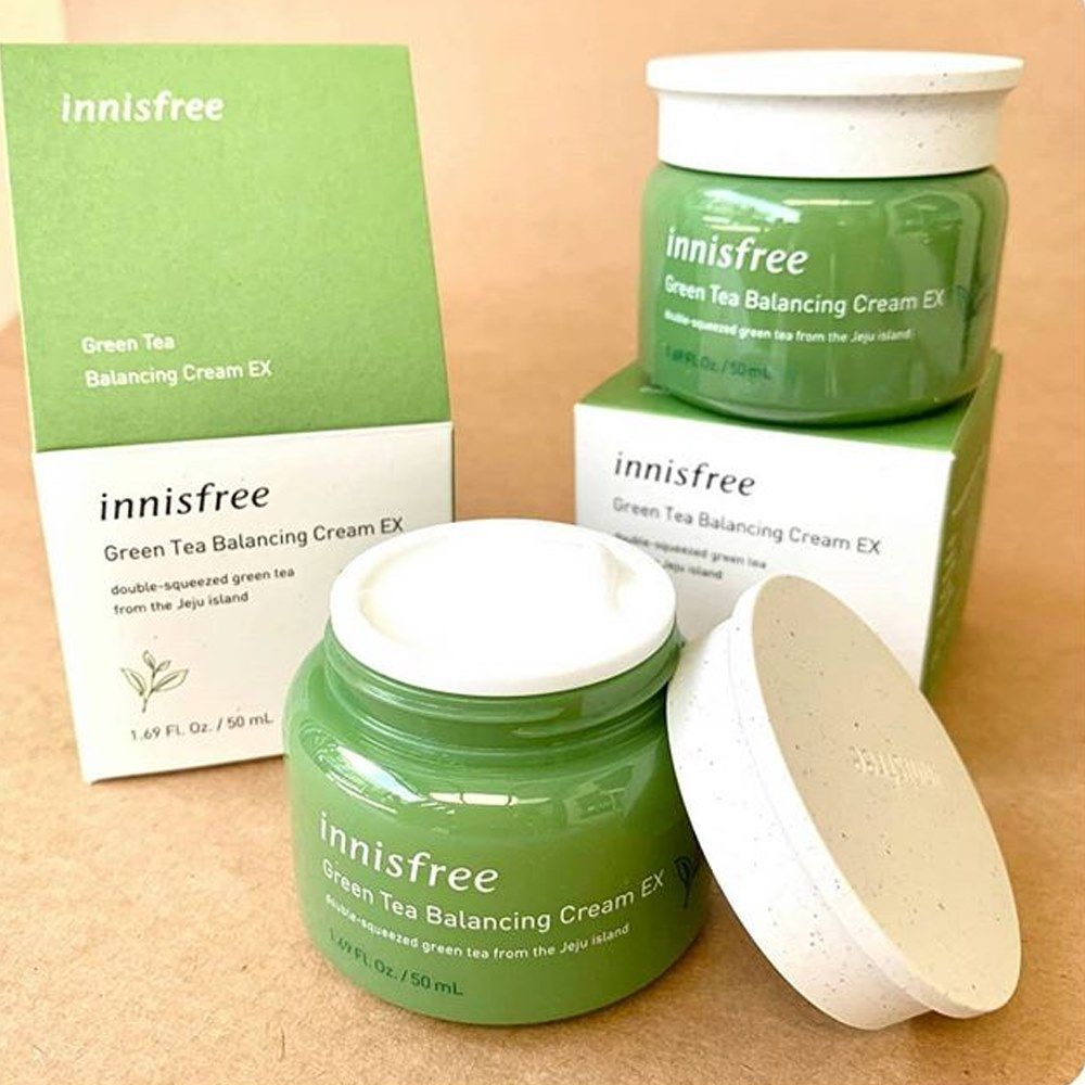  Kem Dưỡng Trà Xanh Cho Da Dầu Mụn INNISFREE Green Tea Balancing Cream EX - 50ml 