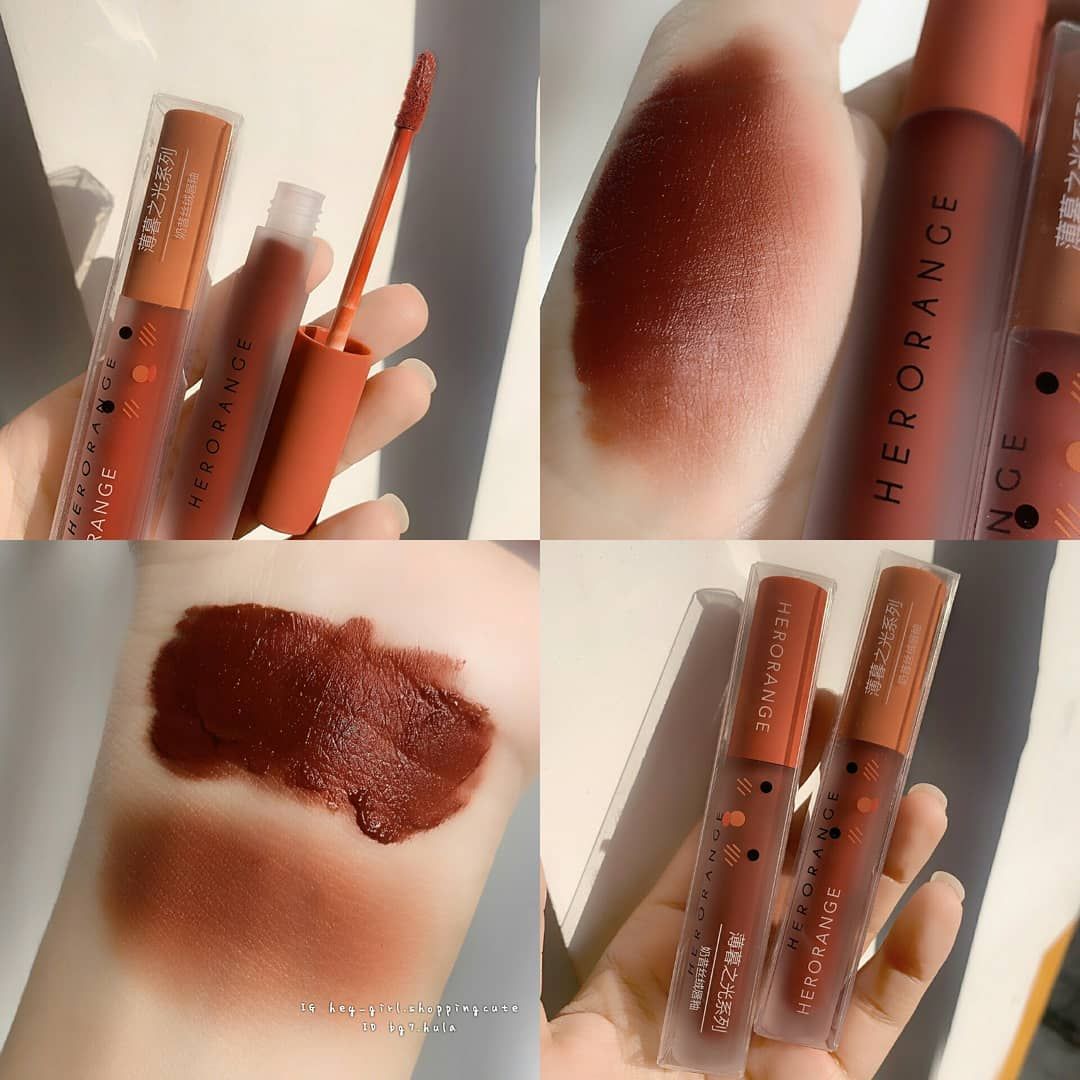  Set 3 Son Kem HERORANGE Fluffy Lip Glaze Nội Địa Trung 