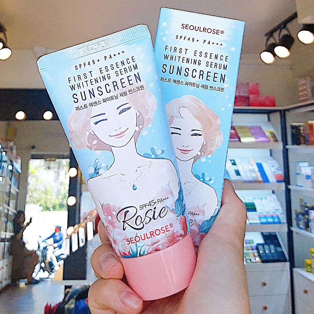 Kem chống nắng ROSIE SeoulRose First Essence Whitening Serum Sunscreen SPF45 PA+++