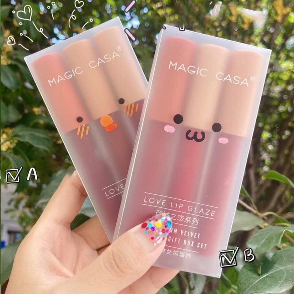 Set Son Kem Lì Magic Casa Love Lip Glaze Nội Địa Trung
