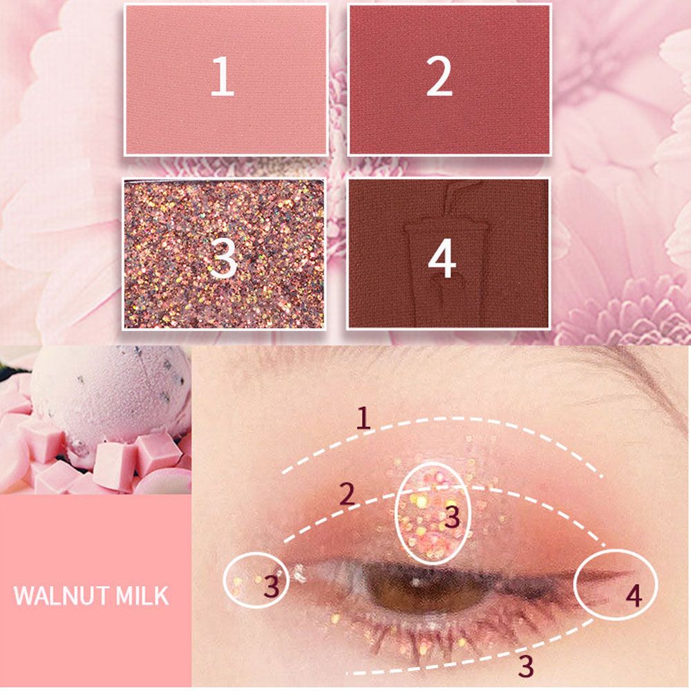 Bảng Phấn Mắt 4 Ô Màu A Small But Solid Happiness Eyeshadow Plate Nội Địa Trung Chính Hãng