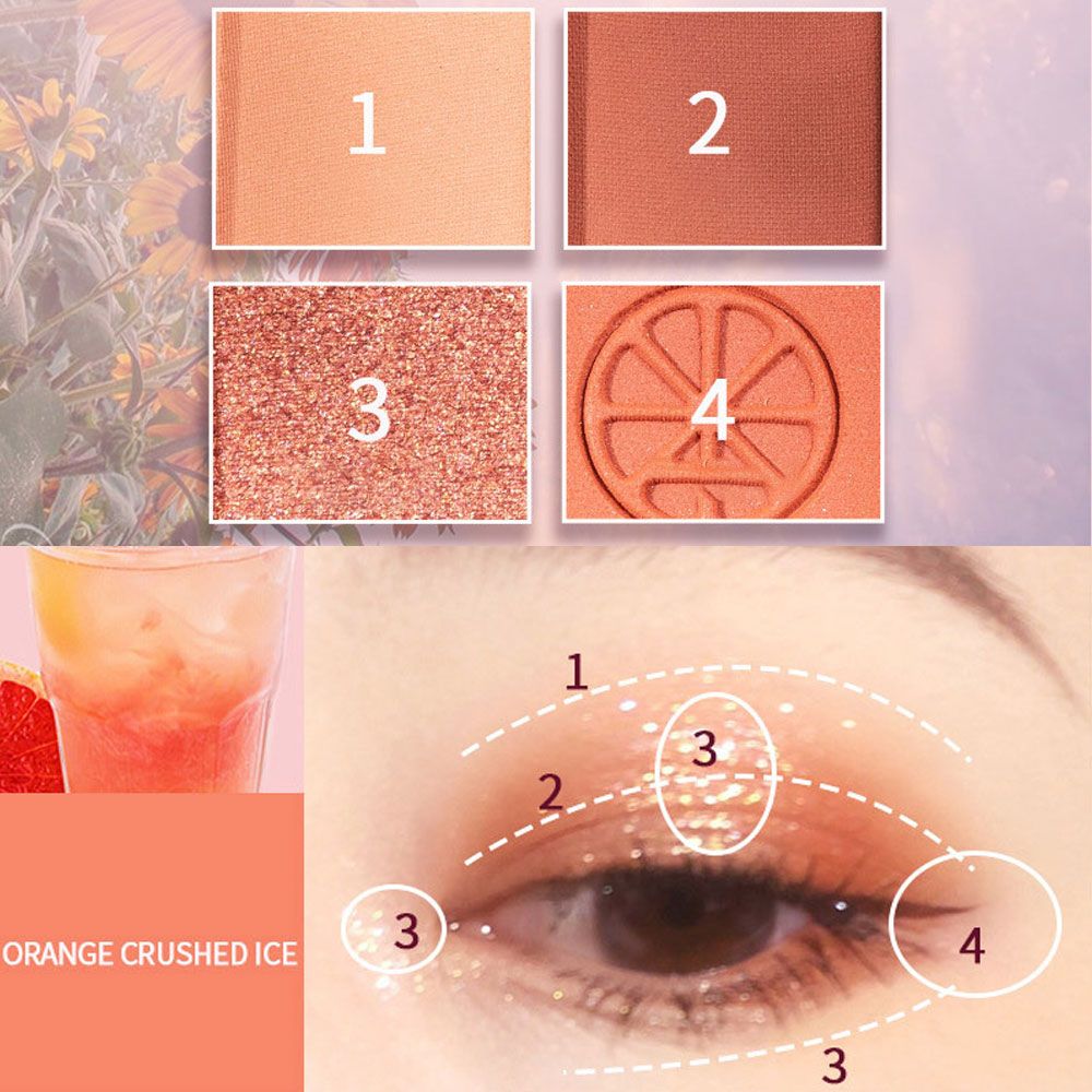 Bảng Phấn Mắt 4 Ô Màu A Small But Solid Happiness Eyeshadow Plate Nội Địa Trung Chính Hãng
