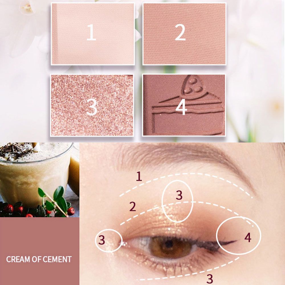 Bảng Phấn Mắt 4 Ô Màu A Small But Solid Happiness Eyeshadow Plate Nội Địa Trung Chính Hãng