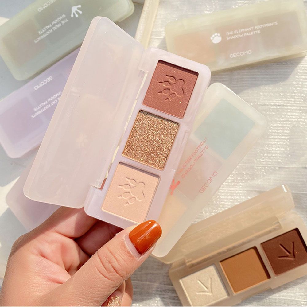 Bảng Phấn Mắt 3 Ô Màu Cute Claw Three-Color Eyeshadow Palette Nội Địa Trung Chính Hãng