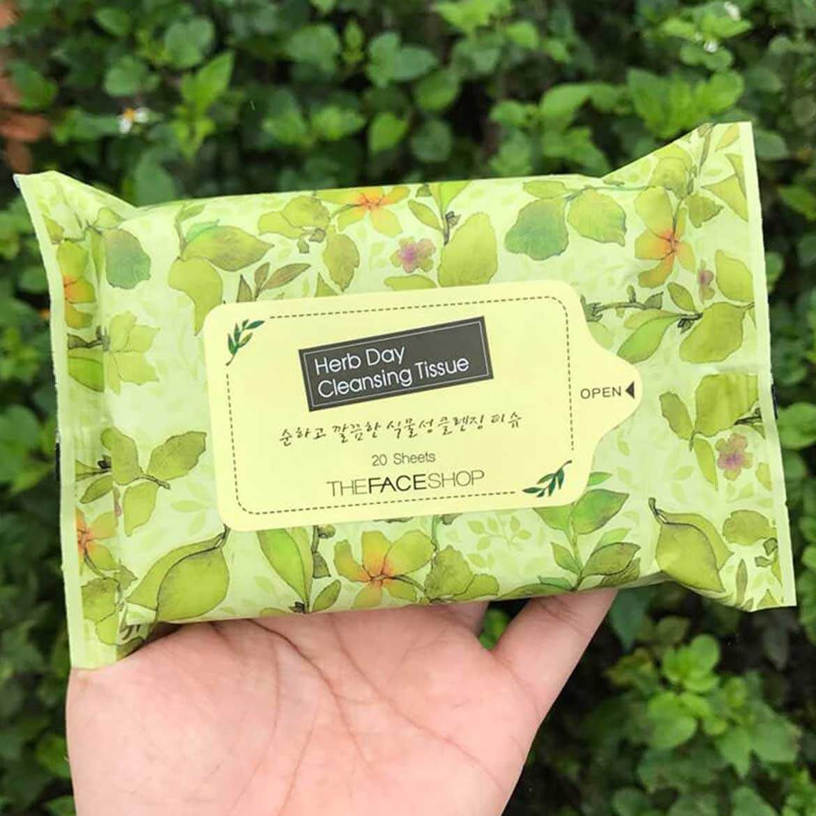 Khăn Giấy Tẩy Trang The Face Shop Herbday