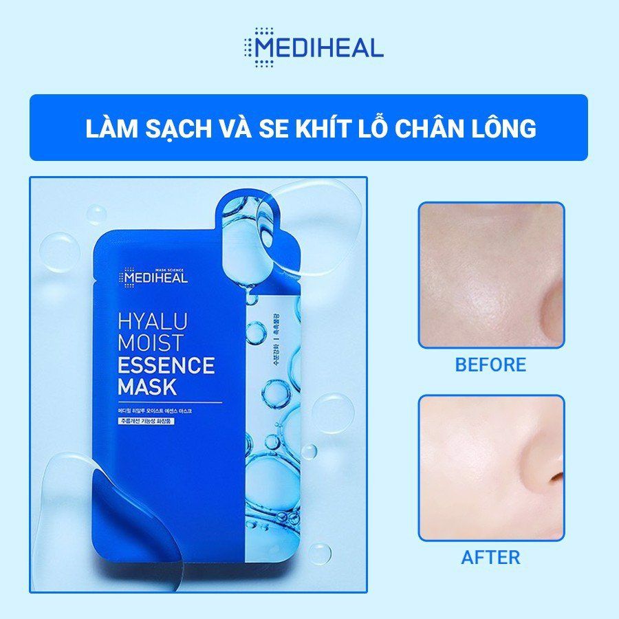  Mặt Nạ Giấy Cấp Ẩm, Ngừa Lão Hóa, Căng Bóng Da Chuyên Sâu MEDIHEAL Essence/Ampoule/Water Mask 