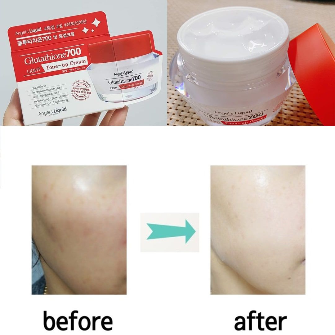 Kem Dưỡng Trắng Da Angel's Liquid Glutathione 700 Light Tone Up Cream