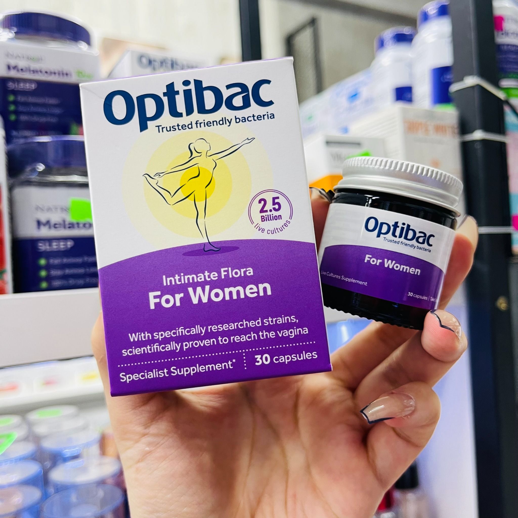 Men Vi Sinh OPTIBAC Probiotics Tím Cho Phụ Nữ - 30 viên 