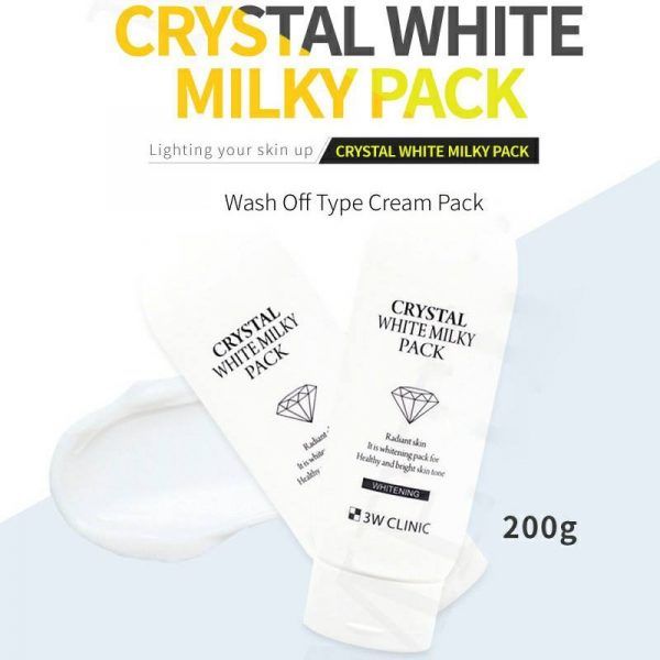 Kem Ủ Trắng 3w Clinic Crystal Whitening Milky Pack