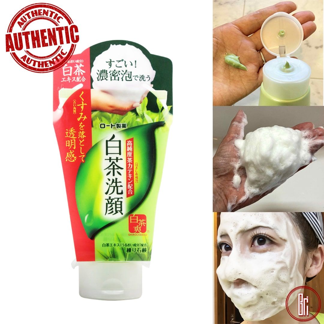 Sữa rửa mặt Trà xanh Nhật Bản ROHTO Shirochasou Green Tea Foam 120g