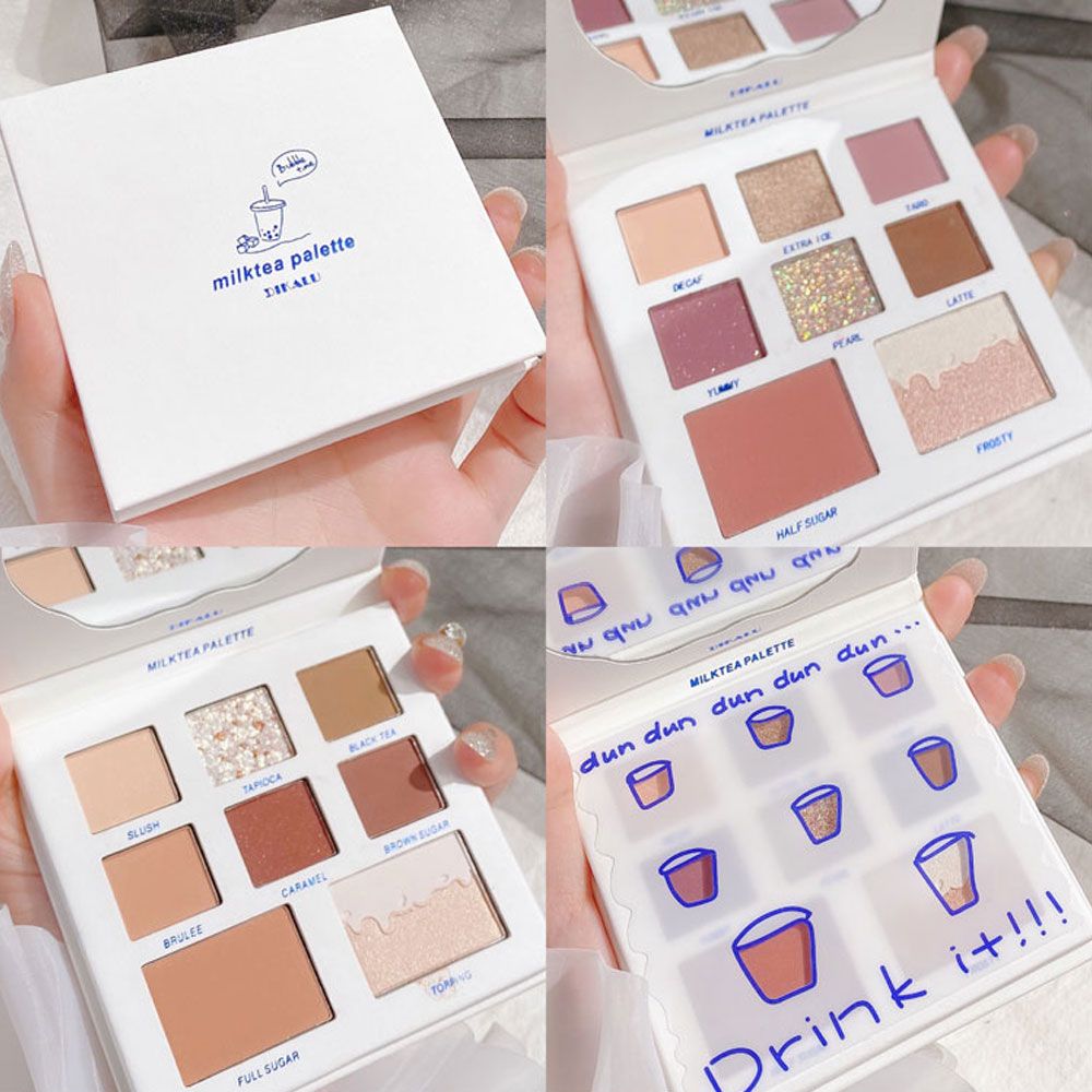 Bảng Phấn Mắt Dikalu Trà Sữa 8 Ô Màu Milk Tea Palette Nội Địa Trung Chính Hãng