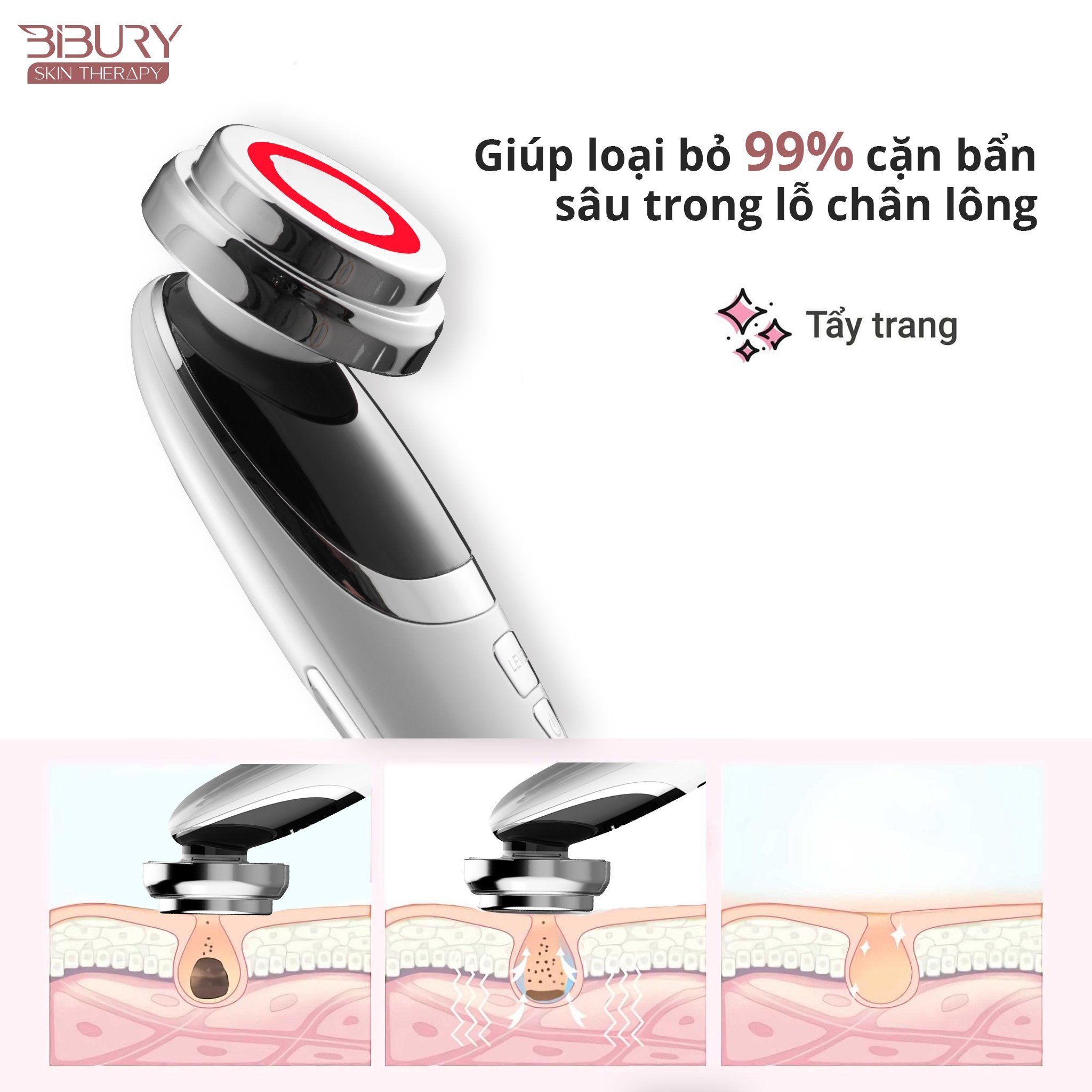  Máy Đẩy Tinh Chất, Nâng Cơ Da Công Nghệ Nhật Bản BIBURY Galvanic Ion&Ems 