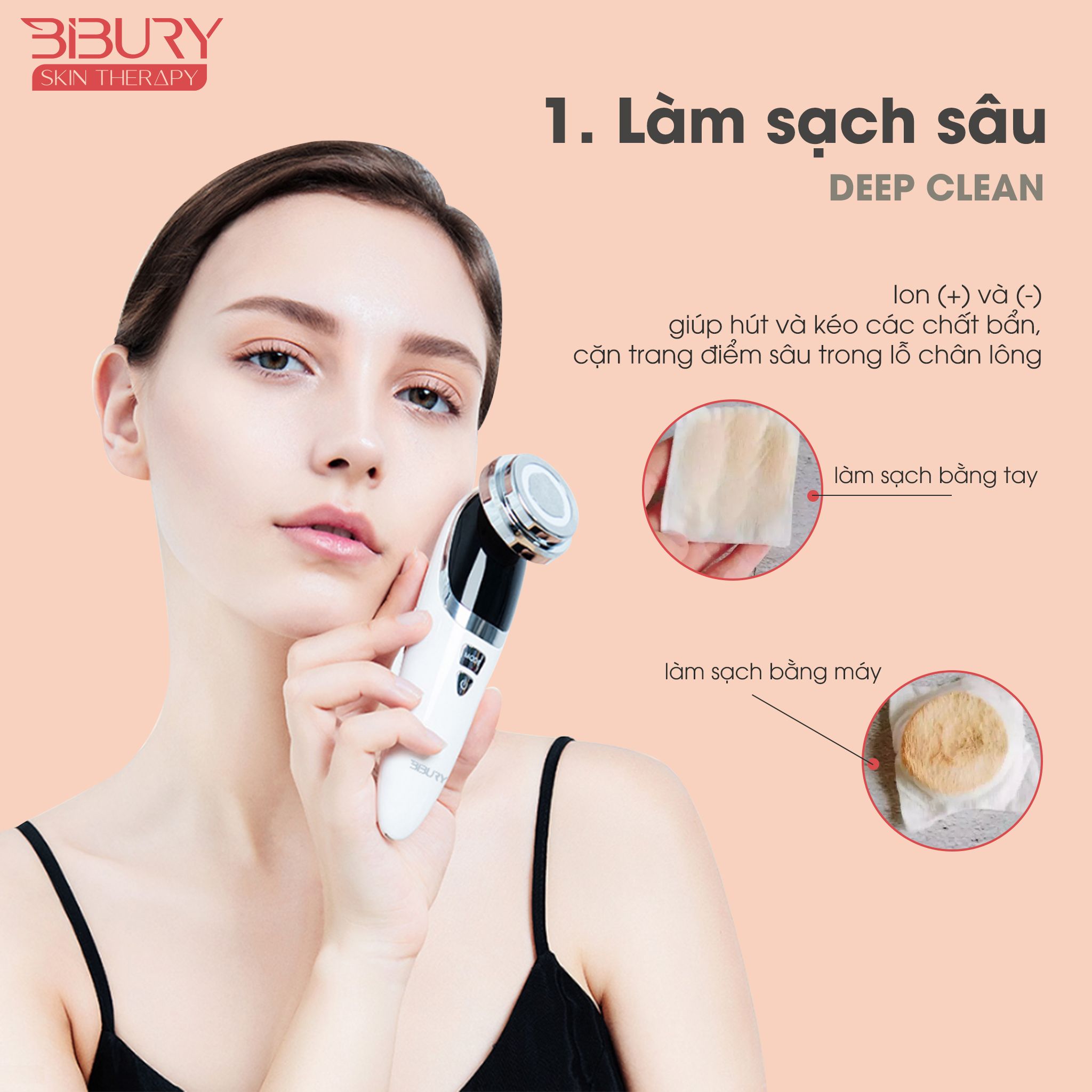  Máy Đẩy Tinh Chất, Nâng Cơ Da Công Nghệ Nhật Bản BIBURY Galvanic Ion&Ems 