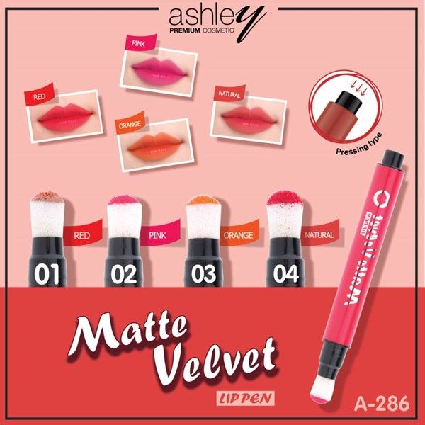 Son Môi Cushion Ashley Matte Velvet Lip Pen A286