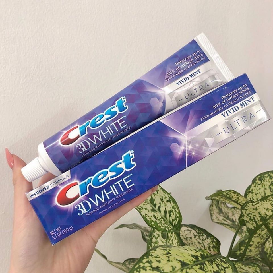 Kem Đánh Răng Crest 3D White Vivid Mint Ultra 158g