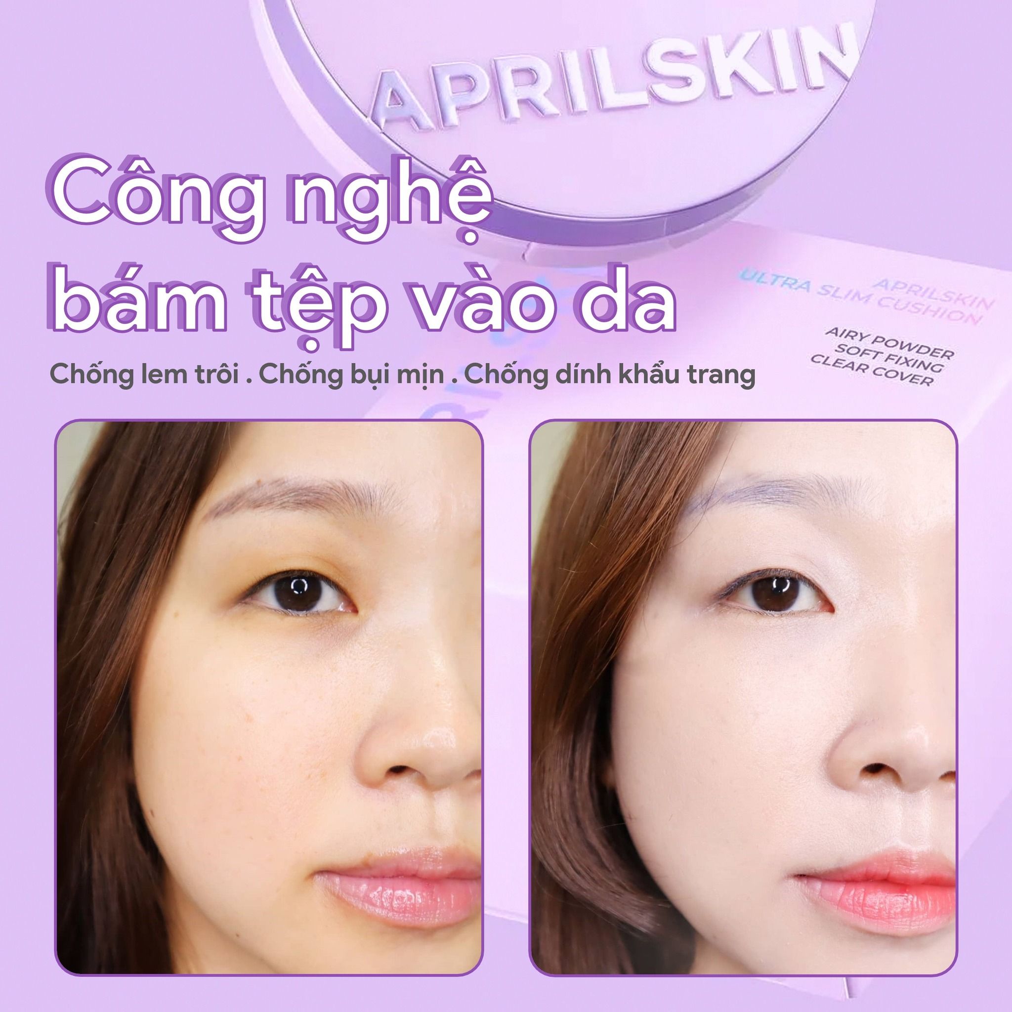  Phấn Nước Che Phủ Cao Cấp Không Dính Khẩu Trang APRIL SKIN Ultra Slim Cushion (Ko Kèm Lõi) 