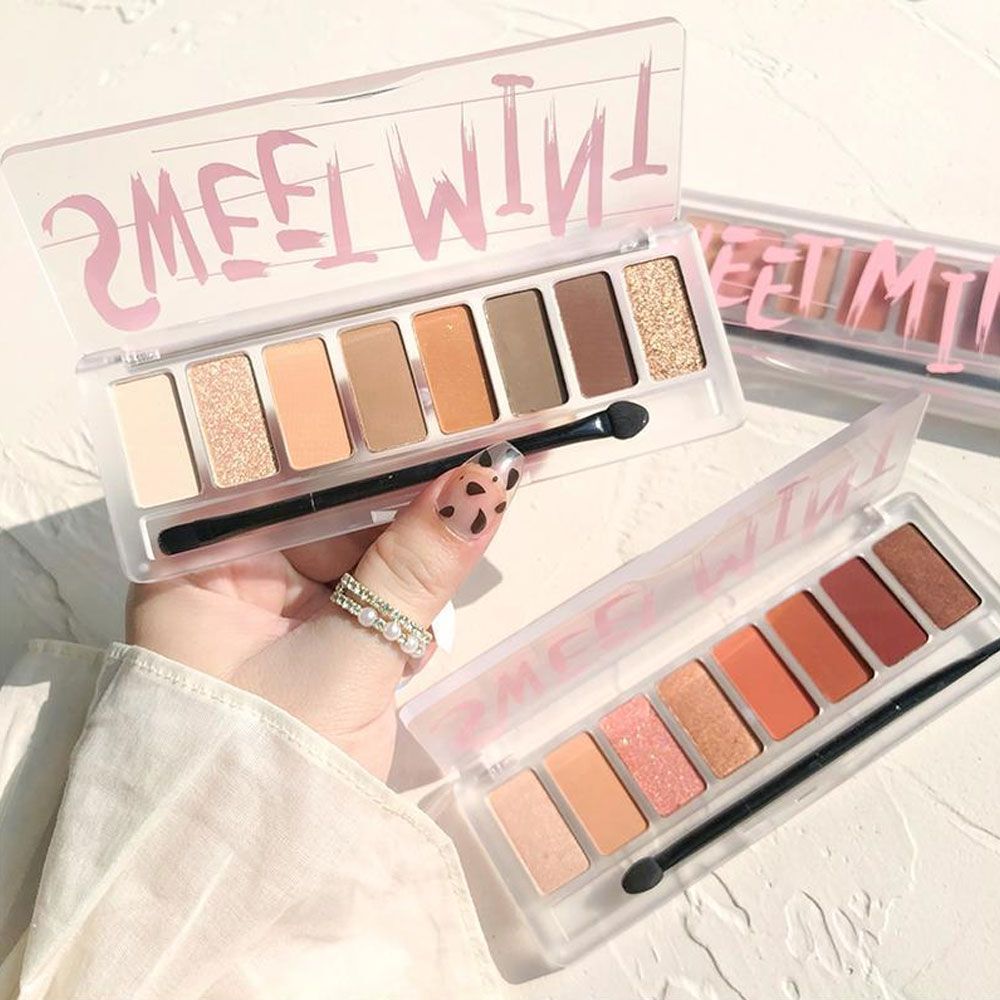 Bảng Phấn Mắt 8 Ô Màu Kèm Cọ Sweet Mint Nội Địa Trung Chính Hãng
