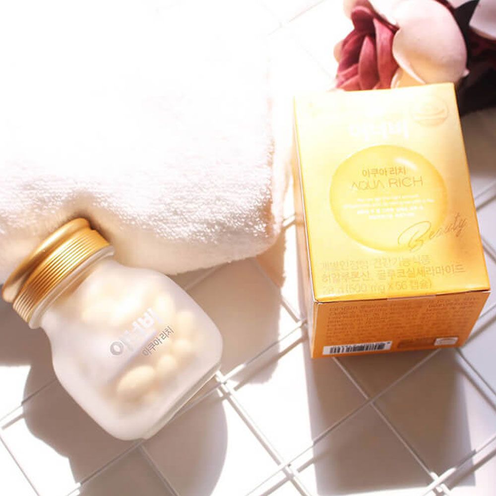 Viên Uống Cấp Nước Và Bổ Sung Collagen InnerB Aqua Rich Doubleup 70v (Tặng kèm túi Makeup)