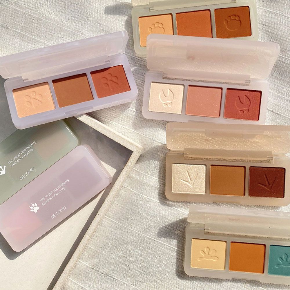 Bảng Phấn Mắt 3 Ô Màu Cute Claw Three-Color Eyeshadow Palette Nội Địa Trung Chính Hãng