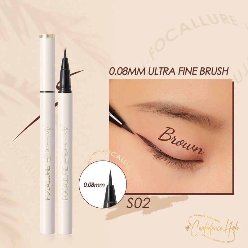 Kẻ Mắt Nước Nét Mảnh 0.8mm Công Nghệ Ultra Fine KO Trôi FOCALLURE Lasting Waterprrof Liquid Eyeliner | FA-200
