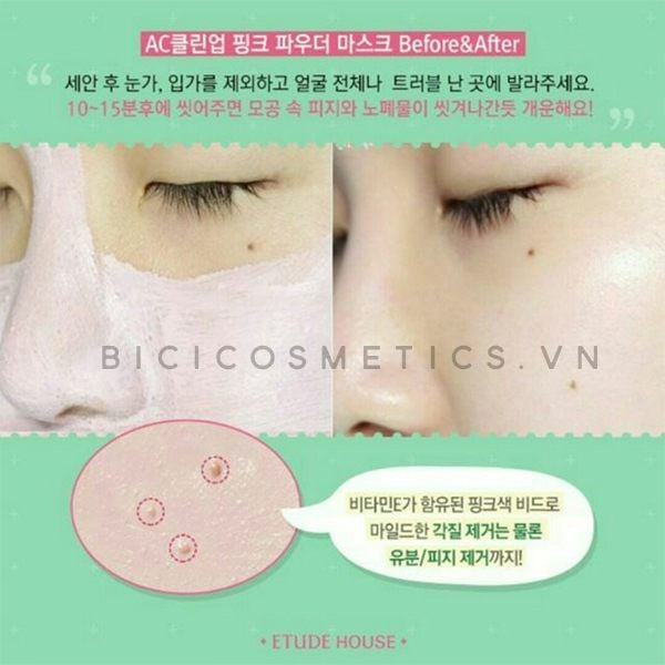Mặt Nạ Giảm Sưng Mụn Ac Clean Up Pink Powder Mask