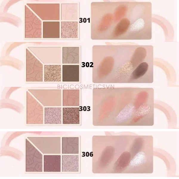  Bảng Phấn Mắt 5 Ô Gấu Trúc COLOR SCHOOL Little Panda Eyeshadow Pallete 