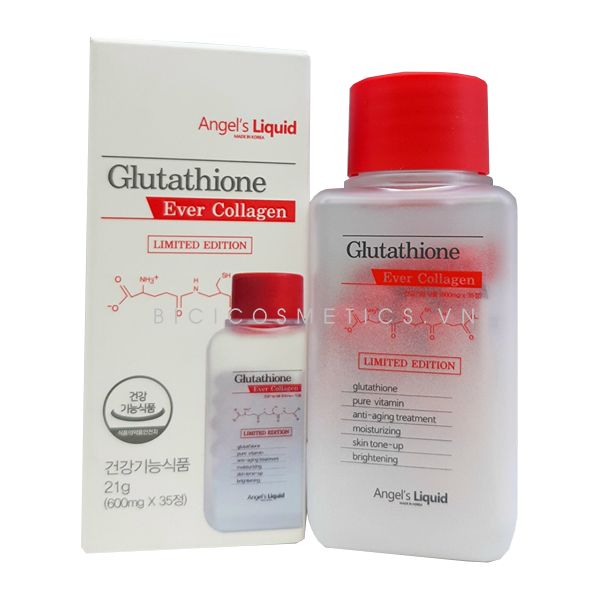 Viên Uống Trắng Da, Giúp Da Săn Chắc Angel's Liquid Glutathione Ever Collagen (35 Viên)