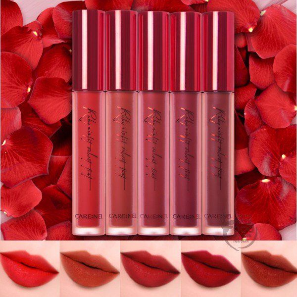  Son Kem Lì Lên Màu Siêu Chuẩn, Siêu Mịn Mịn Carenel Ruby Airfit Velvet Tint 