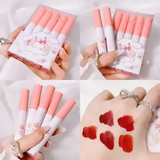  Set 5 Cây Son Kem Lì Thỏ Trắng MUGE LEEN Velvet Cake Lip Nội Địa Trung 