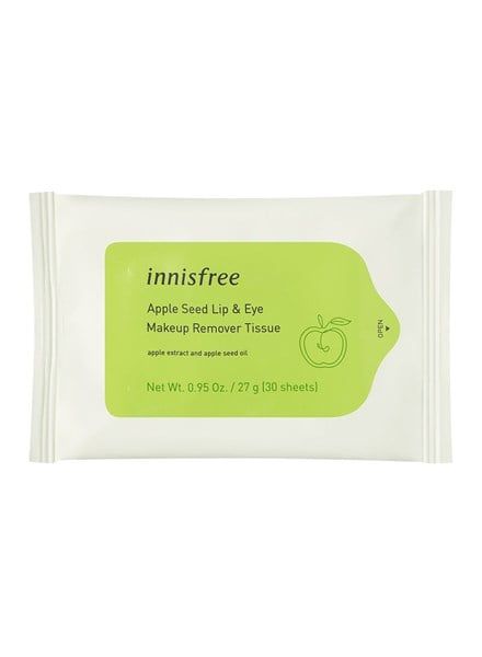  Khăn Tẩy Trang Innisfree Apple Seed Lip&Eye Makeup Remover Tissue (30 miếng) (DATE 27.08.2022) 