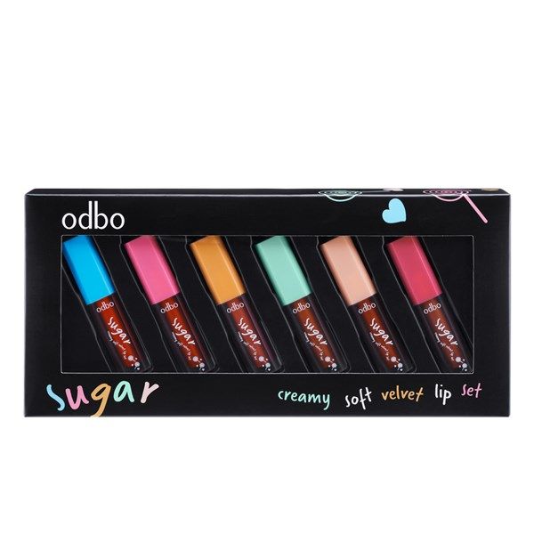 Set Son Odbo Sugar Creamy Soft Velvet Lip Set OD580